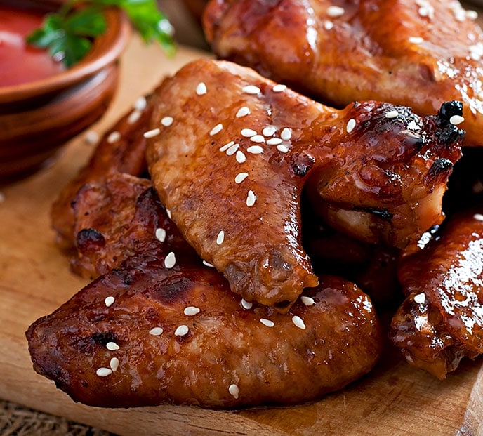 alitas de pollo teriyaki al horno