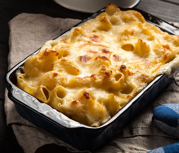 macarrones con queso gouda ahumado