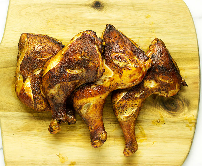 how to smoked chicken quarters