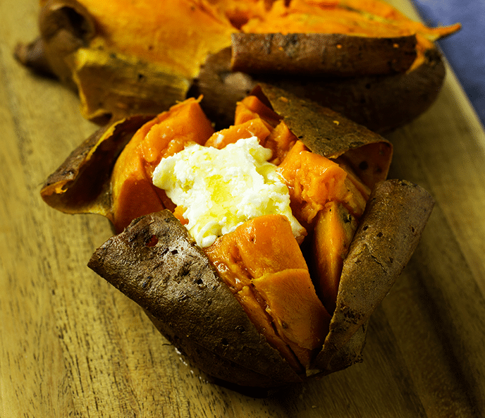 smoked sweet potatoes