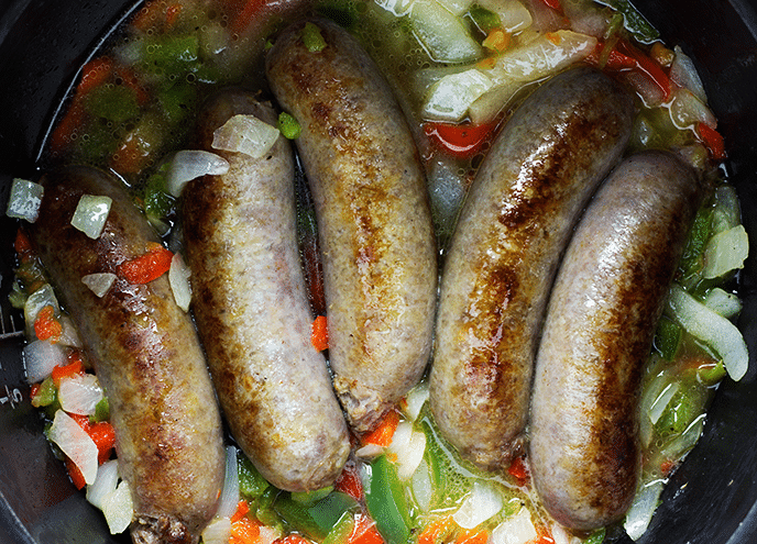 instant pot brats en pepers