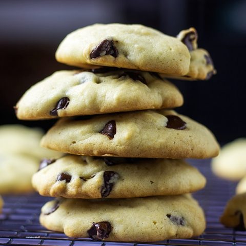 galletas de masa madre con pepitas de chocolate