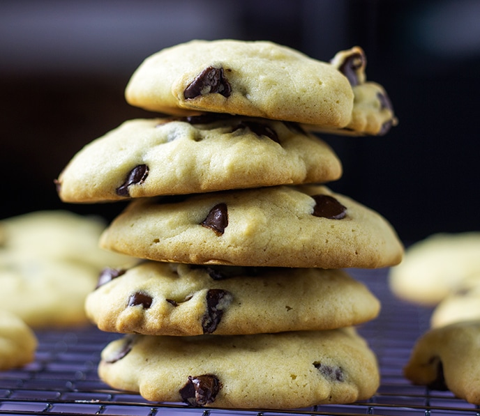 galletas de masa madre con pepitas de chocolate